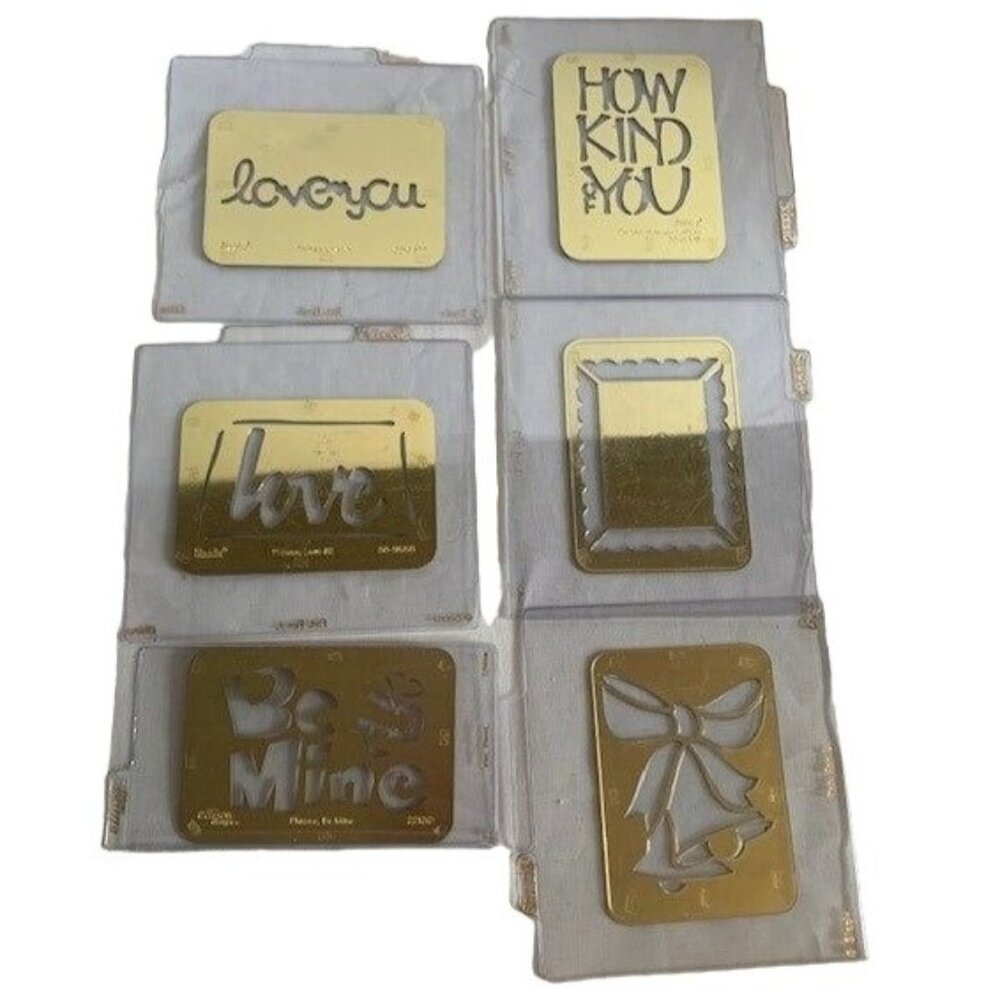 Sizzix Love Simple Impressions Emboss Folders Set Romantic & Holiday Designs